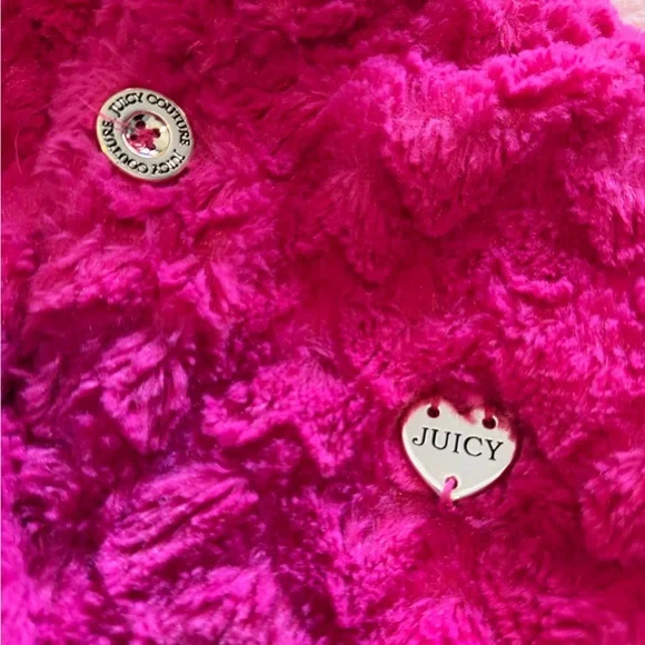Juicy Couture Hot Pink Fuzzy Peplum Jacket - Picture 3 of 5